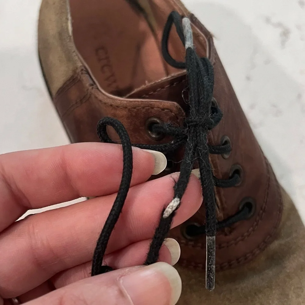 CREWCUTS Suede Leather Oxford Lace Up Loafers Size 10